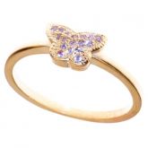 Anel Borboleta Flavia Swarovski Ouro - C7890022
