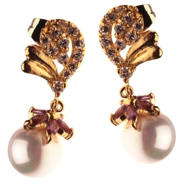 Brincos Swarovski Pedra e Perola Natural 1 - C7890032