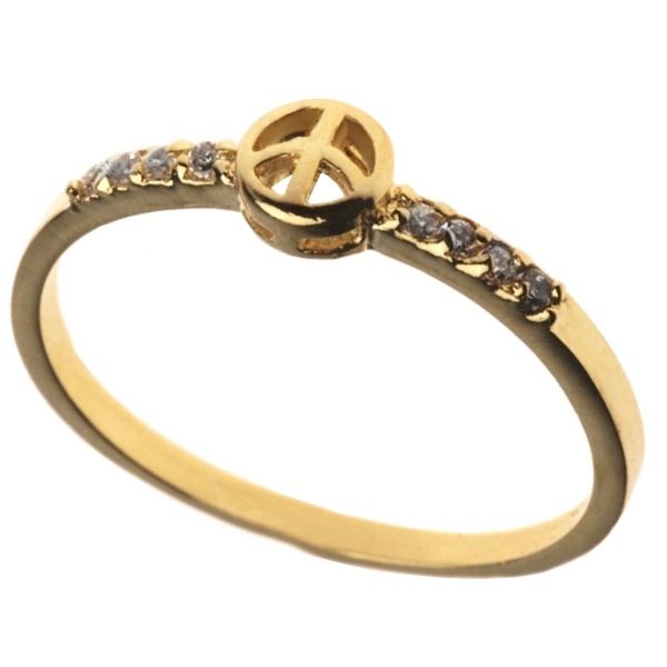 Anel Paz e Amor Swarovski Ouro - C7890012