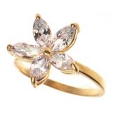 Anel Flor 2 de Swarovski Ouro - 0001789002201