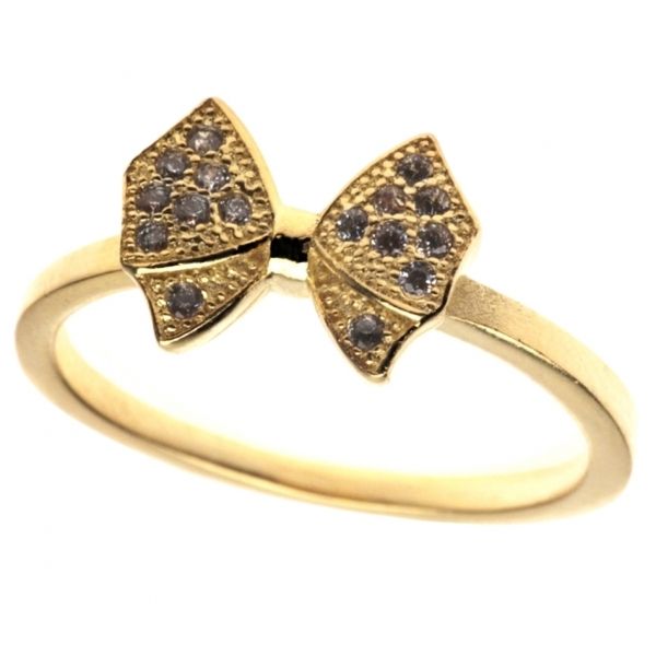 Anel Gravatinha Swarovski Ouro - C7890016