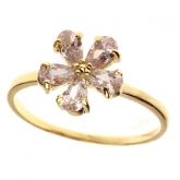 Anel Flor 1 de Swarovski Ouro - C7890010