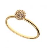 Anel Esfera Gotículas de Swarovski Ouro - C7890007